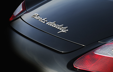 Porsche thanks daddy